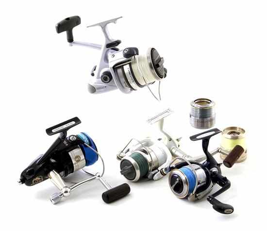 Appraisal: Collection of open-face spinning reels Shimano FG Stradic Daiwa Certate