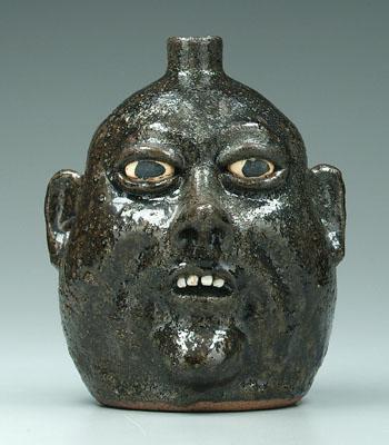 Appraisal: Lanier Meaders face jug White County Georgia - dark brown