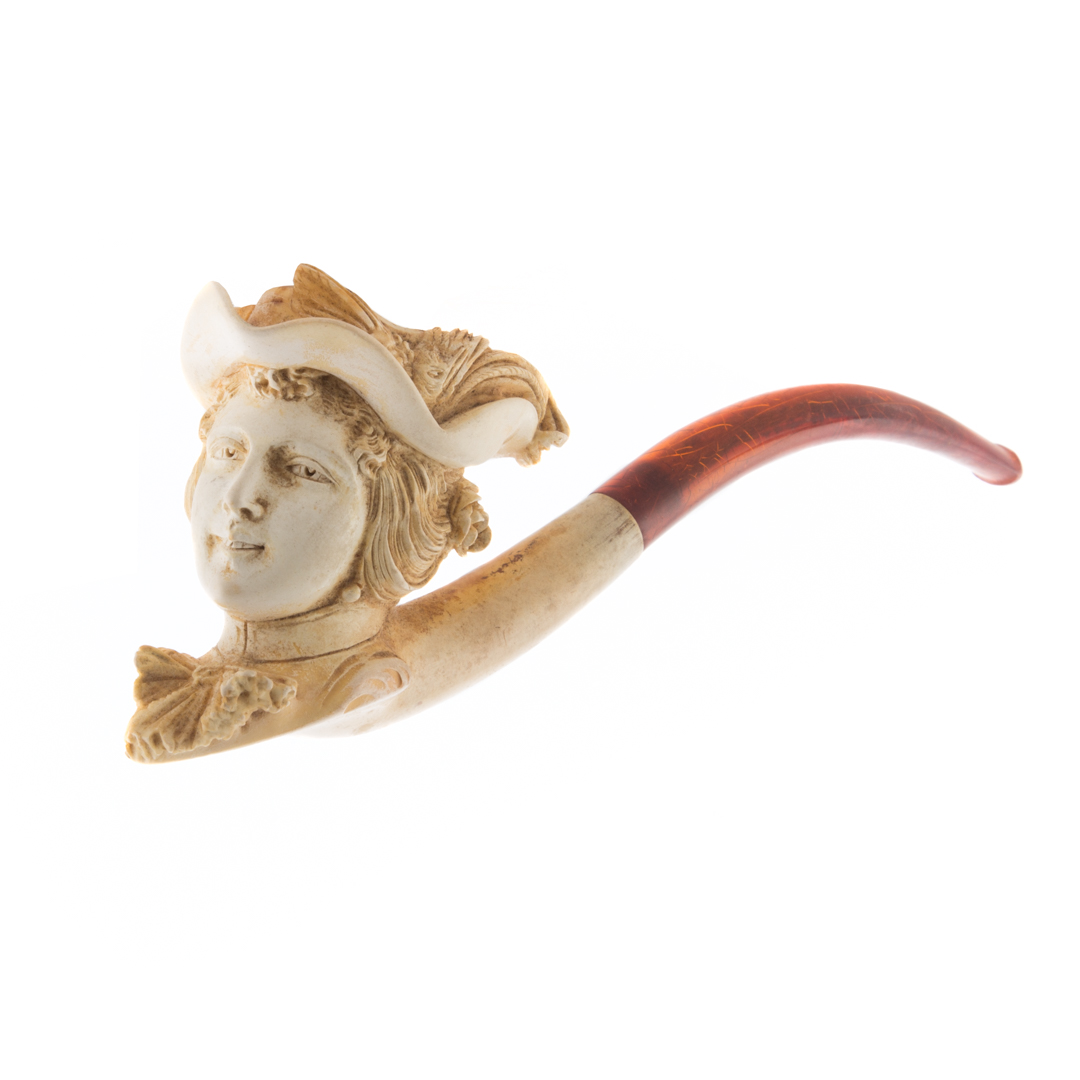 Appraisal: German carved meerschaum pipe bowl in form of th century