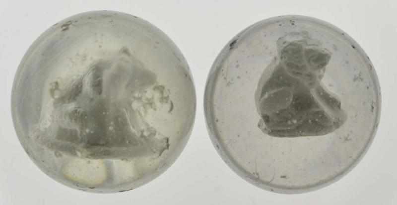 Appraisal: Lot of Sulphide Marbles Description Includes sitting bear and sitting