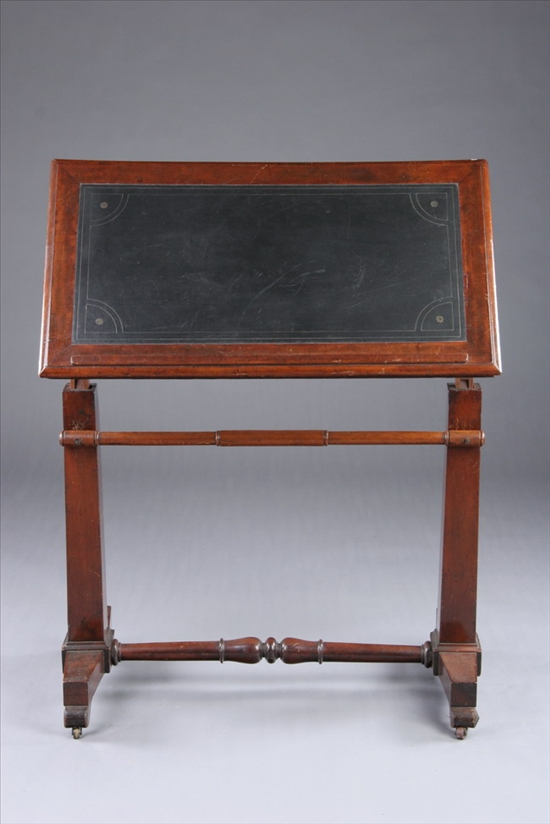 Appraisal: ENGLISH MAHOGANY ARCHITECT'S TABLE Late th century Rectangular tooled leather