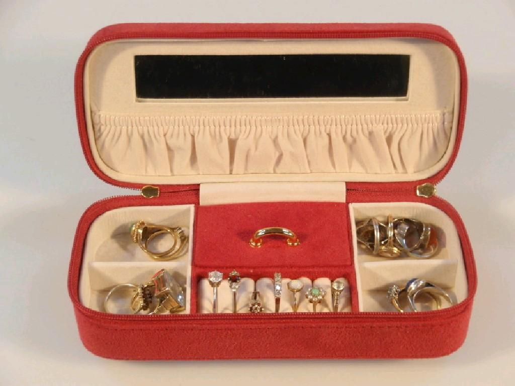 Appraisal: A quantity of ct gold and silver stone set dress