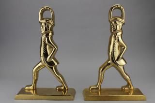 Appraisal: Set of Metal Male Figure Bookends Set of Metal Male