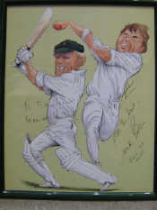 Appraisal: Cricketing Autographed Ephemera X Print signed by Angus Fraser X