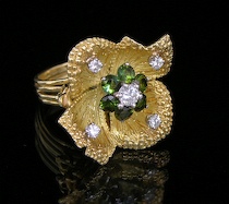 Appraisal: Ladies' k Gold Tremblant Flower Ring k yellow gold flower