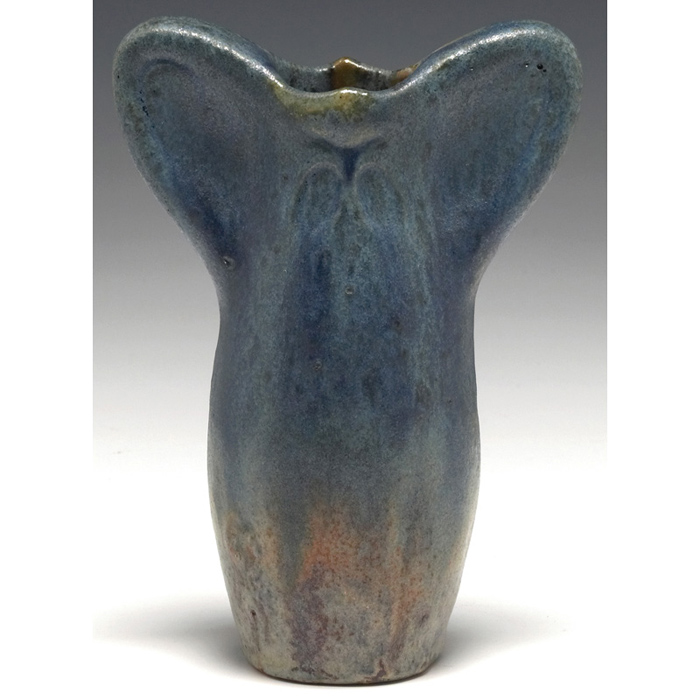 Appraisal: AET Tile Co vase bat form covered in a gunmetal