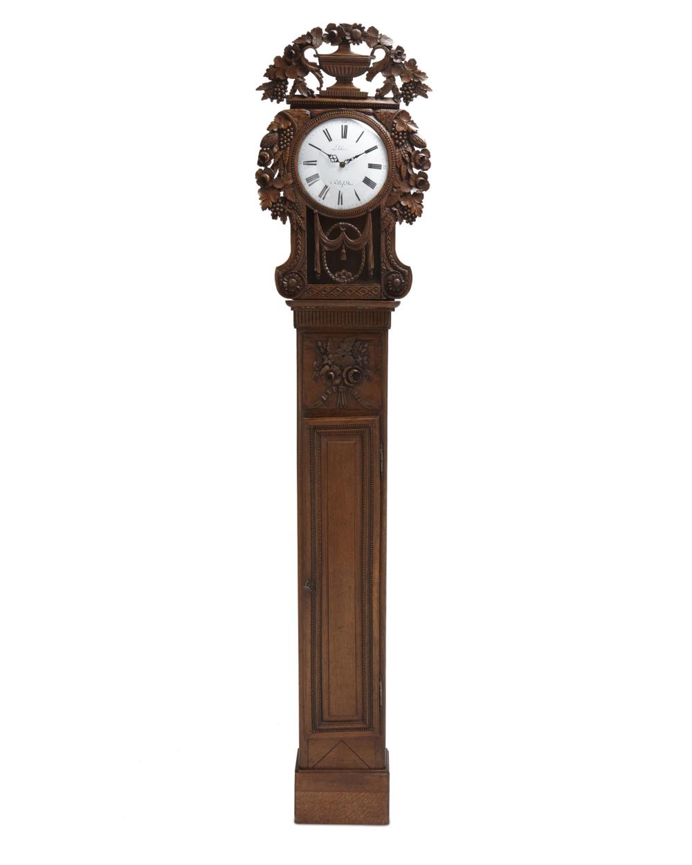 Appraisal: A French Norman Saint Nicolas oak longcase clock th century