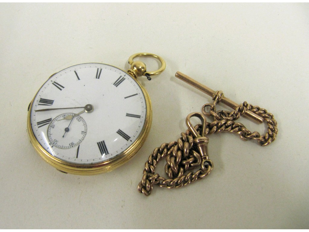 Appraisal: Eighteen carat gold pocket watch hallmarked London with ct rose