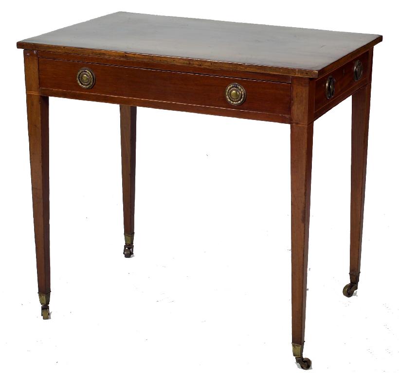 Appraisal: th CENTURY MAHOGANY SIDE TABLE in Regency style with rectangular