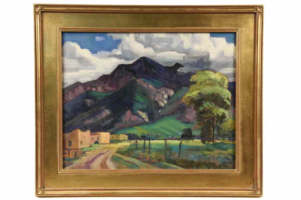 Appraisal: OIL ON MASO - 'Taos Mountain' by Alfred James Wands