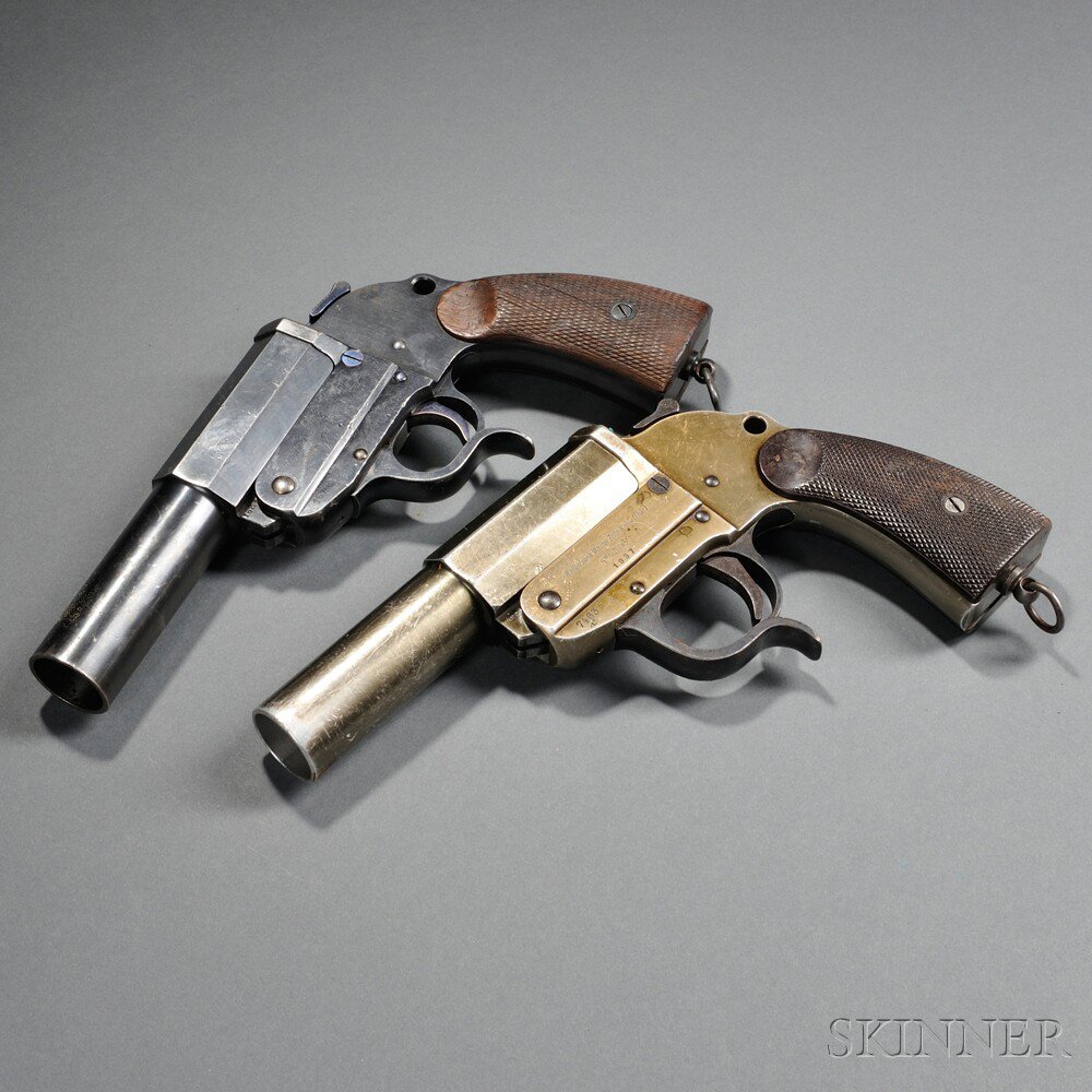 Appraisal: Two German Flare Pistols c early mid- th century a