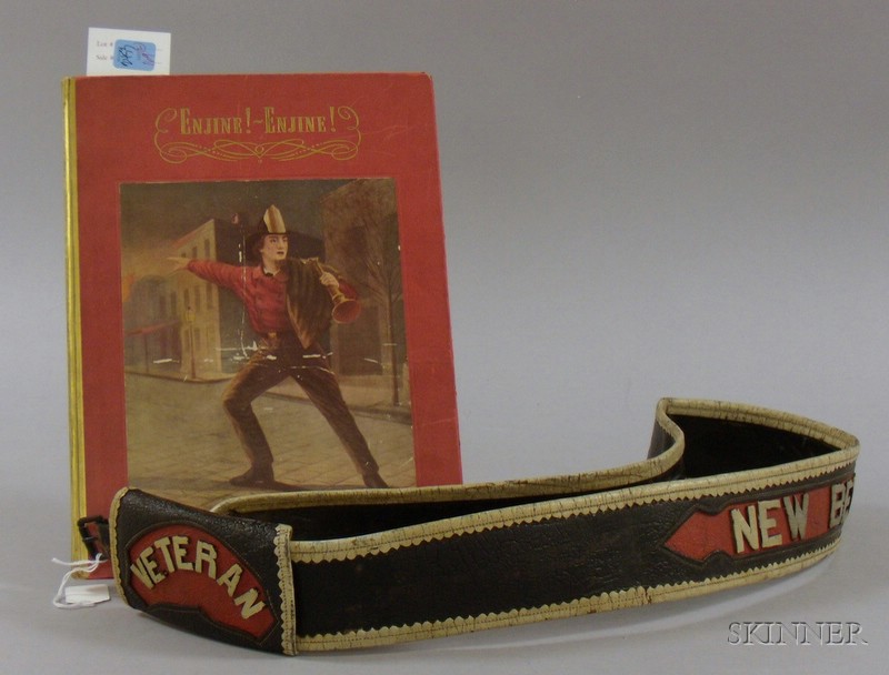 Appraisal: Leather Fireman's Belt and a Limited Edition History of Fire