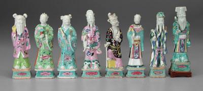 Appraisal: Eight Chinese famille rose figures The Eight Immortals late th