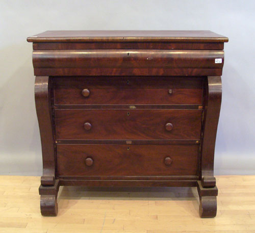 Appraisal: Empire mahogany chest of drawers mid th c h w