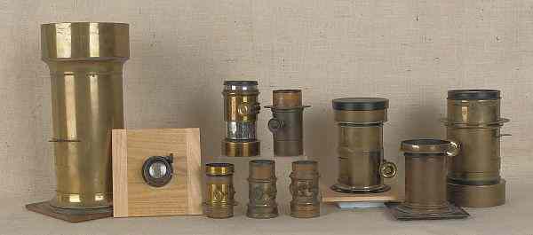 Appraisal: Ten early photography lenses to include examples by Holmes Booth