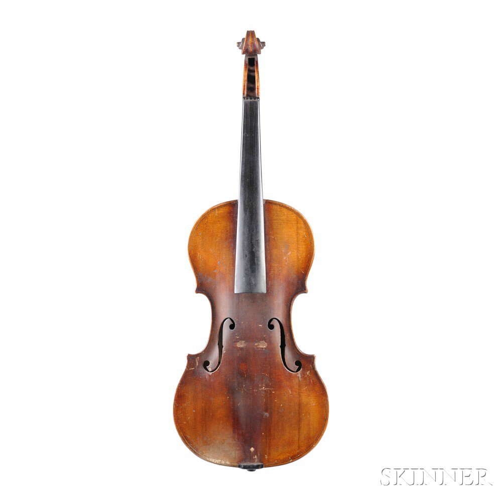 Appraisal: German Violin labeled JACOBUS STAINER IN ABSAM internally branded EAGP