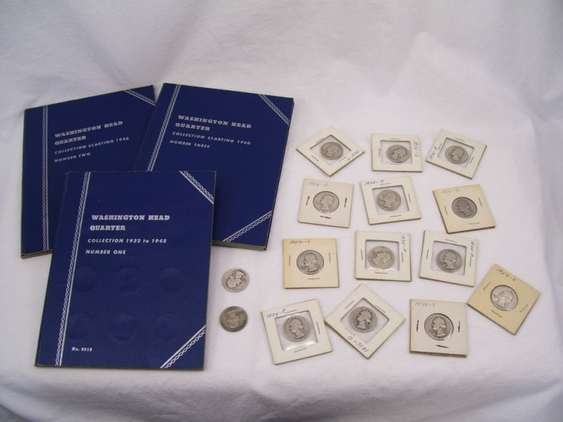 Appraisal: Washington Quarter Lot Lot includes Three nearly complete blue books