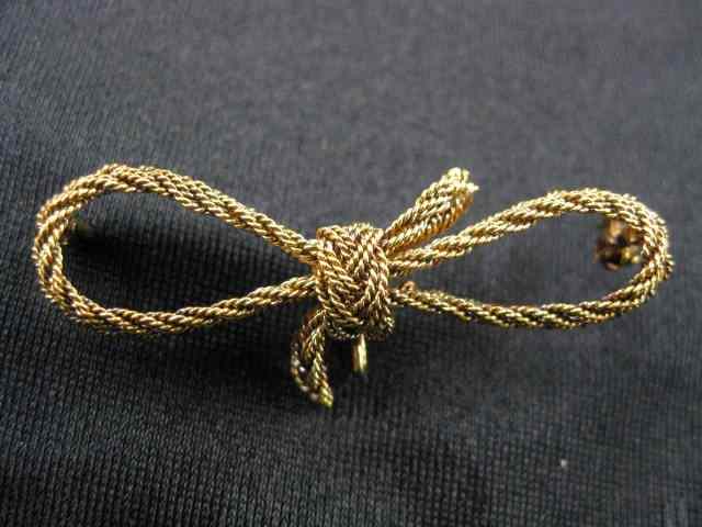 Appraisal: k Bar Pin bow in woven design '' wide