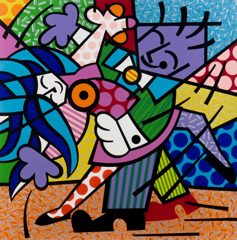 Appraisal: BRITTO Romero Brazilian - ''Dancers'' Serigraph sight size '' x