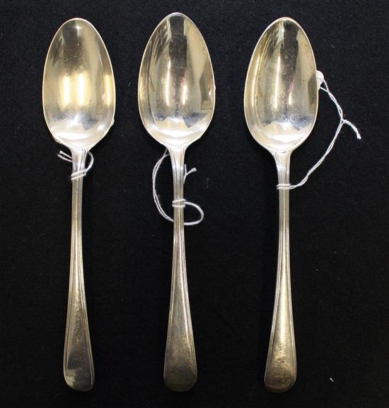 Appraisal: Sale Lot A Group of Three George III Silver Tablespoons