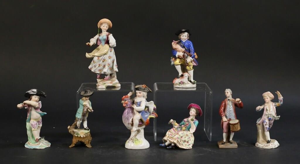 Appraisal: porcelain figurines including Capodimonte Chelsea Samson Tallest H All as