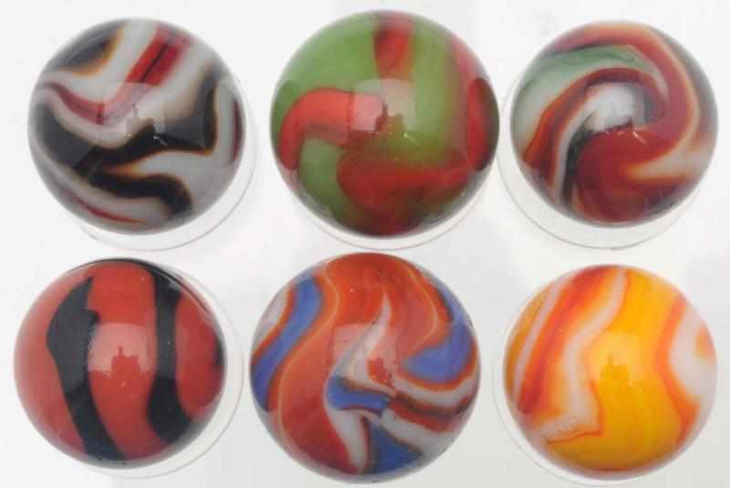 Appraisal: Lot of Assorted Peltier Swirl Marbles Includes one tiger one