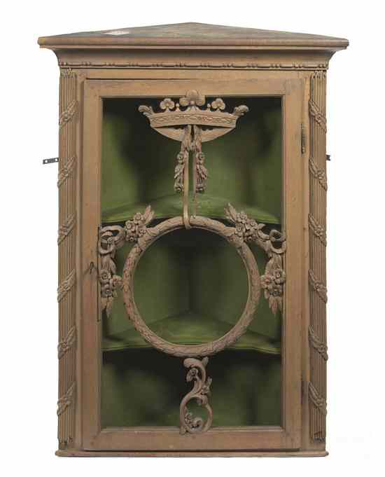 Appraisal: A Louis XVI Painted Corner Cabinet th century and later