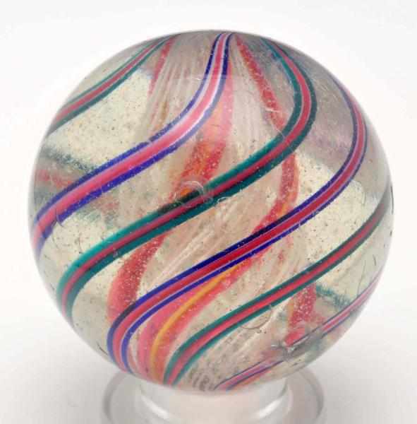 Appraisal: Large Complex Core Latticino Swirl Marble Description Core consists of