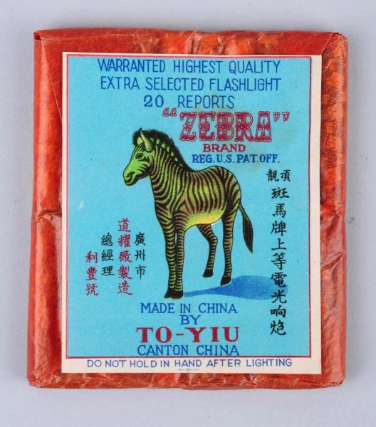 Appraisal: Zebra -Pack Firecrackers - Made in China by To-Yiu Condition