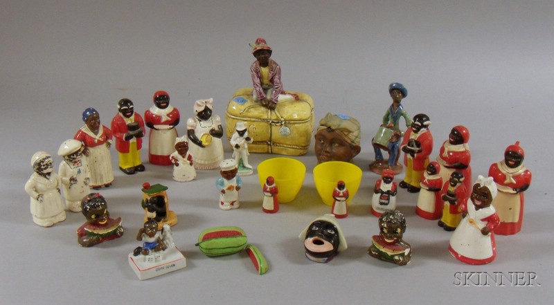 Appraisal: Collection of Vintage Ceramic and Plastic Black Character Figural Kitchenware