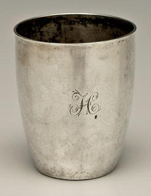 Appraisal: Emond coin silver julep cup tapering sides marked quot T