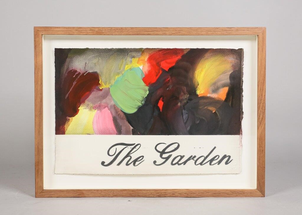 Appraisal: Marcel Van Eeden Dutch watercolor The Garden in a Marcel