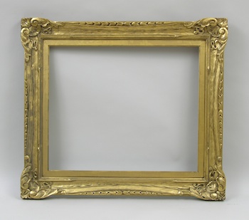 Appraisal: An American th Century Gilt Frame A wide finished corner