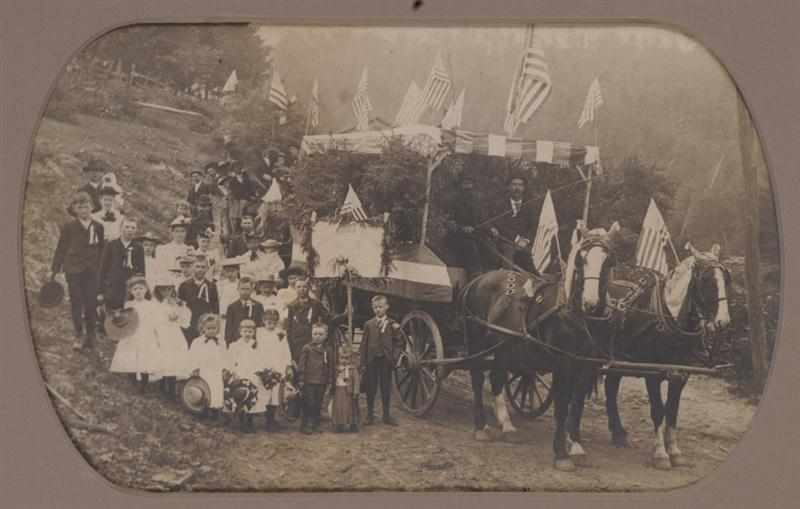 Appraisal: UNKNOWN PATRIOTIC PARADE Bromide print Provenance Property from the Collection