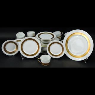 Appraisal: Forty Two Piece Limoges Ceralene Anneau D'Or Partial Dinnerware Set