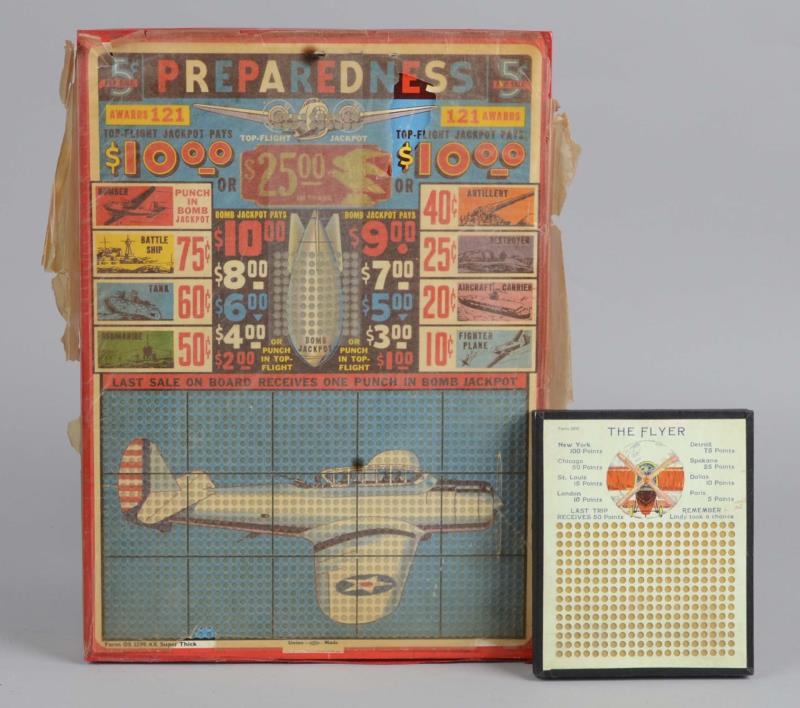 Appraisal: Lot Of Unused Aviation Themed Punch Boards This lot of