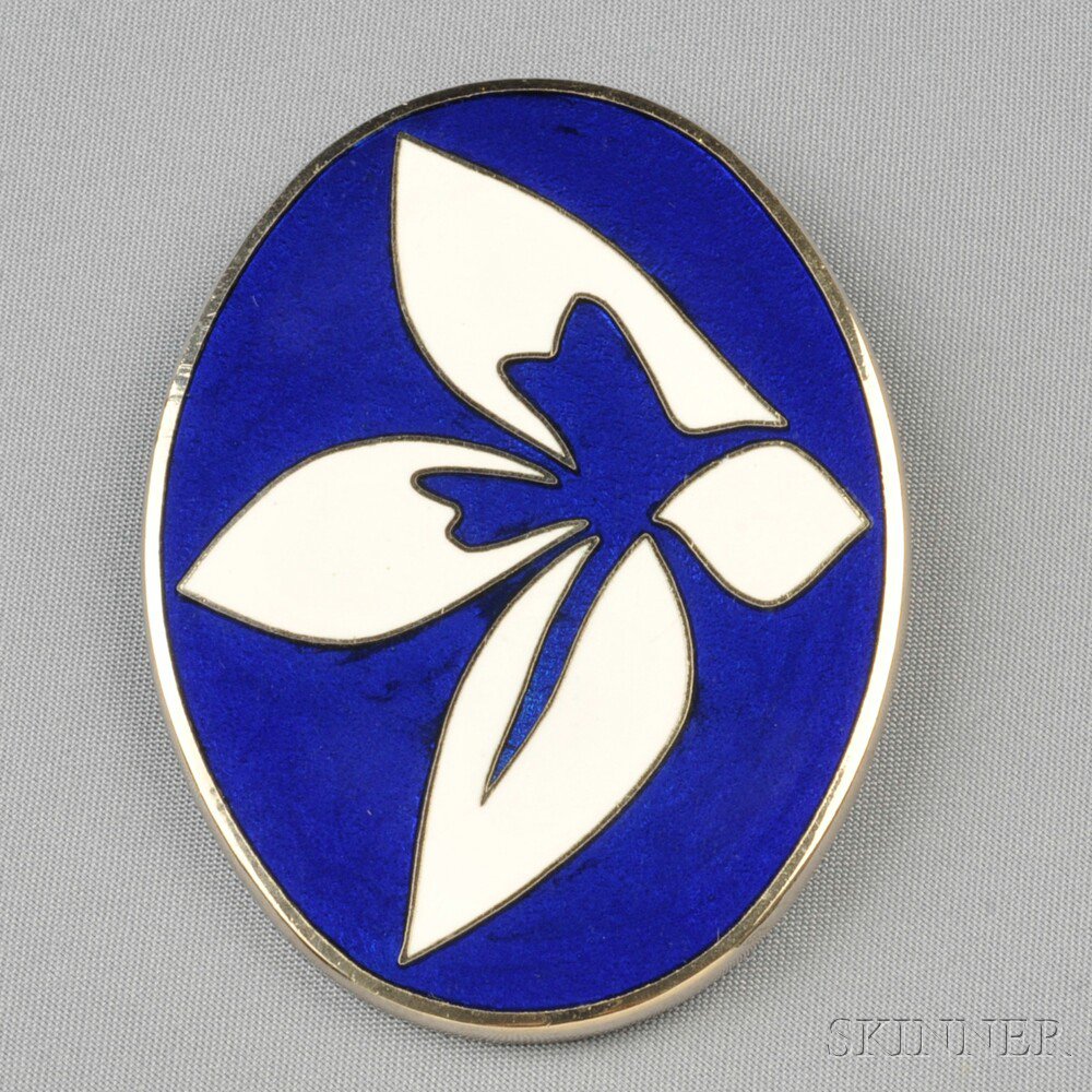 Appraisal: Artist-designed Enamel Brooch Jack Youngerman Untitled x in made by