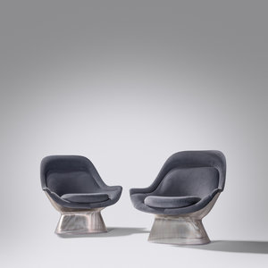 Appraisal: Warren Platner - Pair of Lounge Chairs c Knoll USA