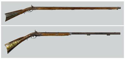 Appraisal: Percussion musket rifle musket with in barrel ornate brass patch