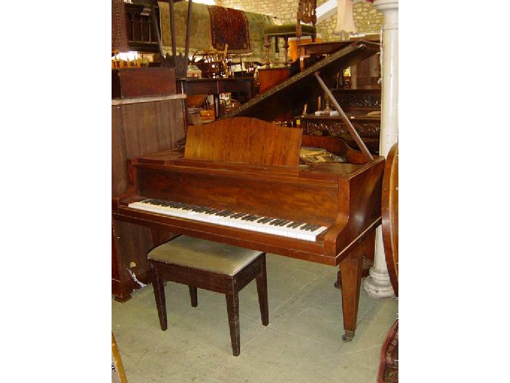 Appraisal: A Bluthner Leipzig baby grand piano frame number in mahogany