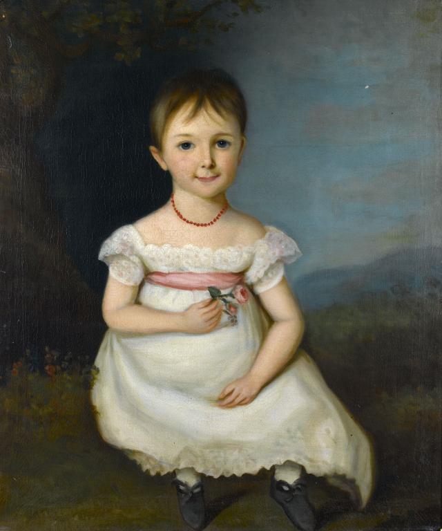 Appraisal: J C BUCHMANN PORTRAIT OF A CHILD seated full length