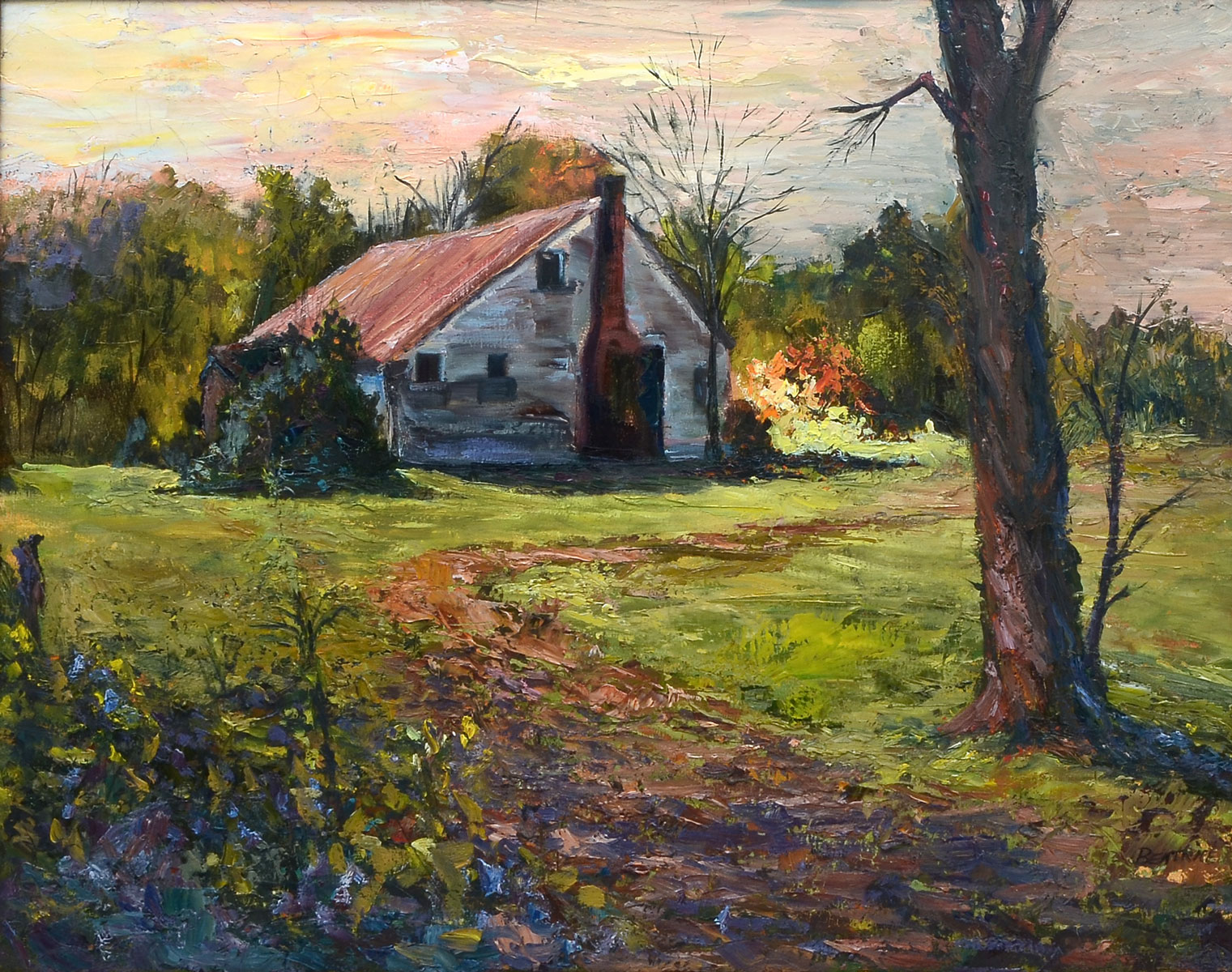 Appraisal: BEATRICE ATHANAS HISTORIC COPELAND HOUSE PAINTING O C '' x