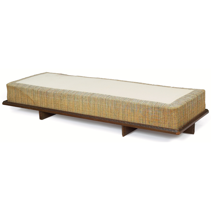 Appraisal: Frank Lloyd Wright daybed manufactured by Heritage Henredon Taliesin design