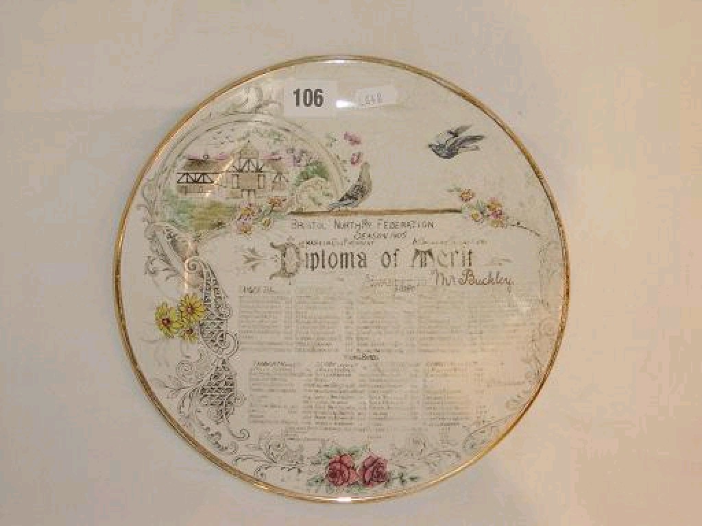 Appraisal: An unusual Edwardian plate produced for the Bristol North Road