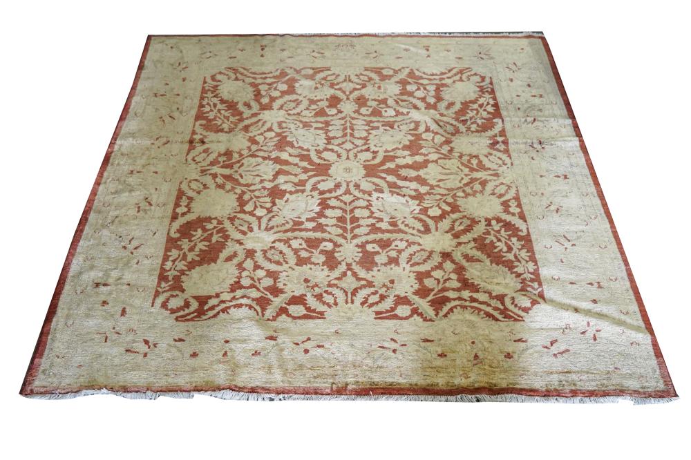 Appraisal: INDO-PERSIAN CARPETwith a narrow red border ' x ' Condition