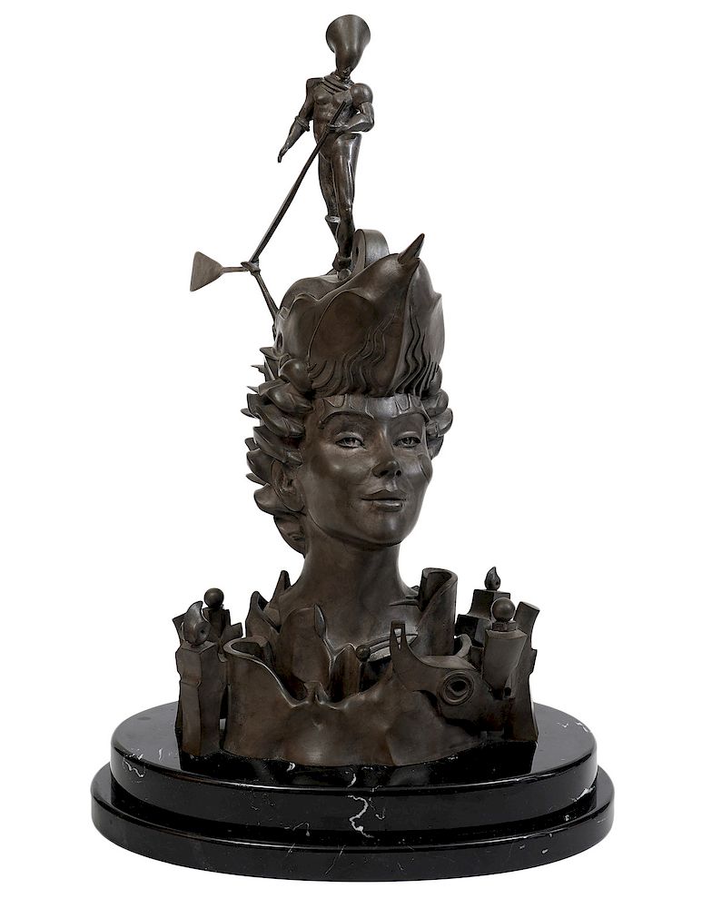 Appraisal: Gil Bruvel Surrealist Bronze Sculpture Gil Bruvel American - Bronze