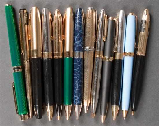 Appraisal: Thirteen assorted Sheaffer ballpoint pens Estimate - Pen s have