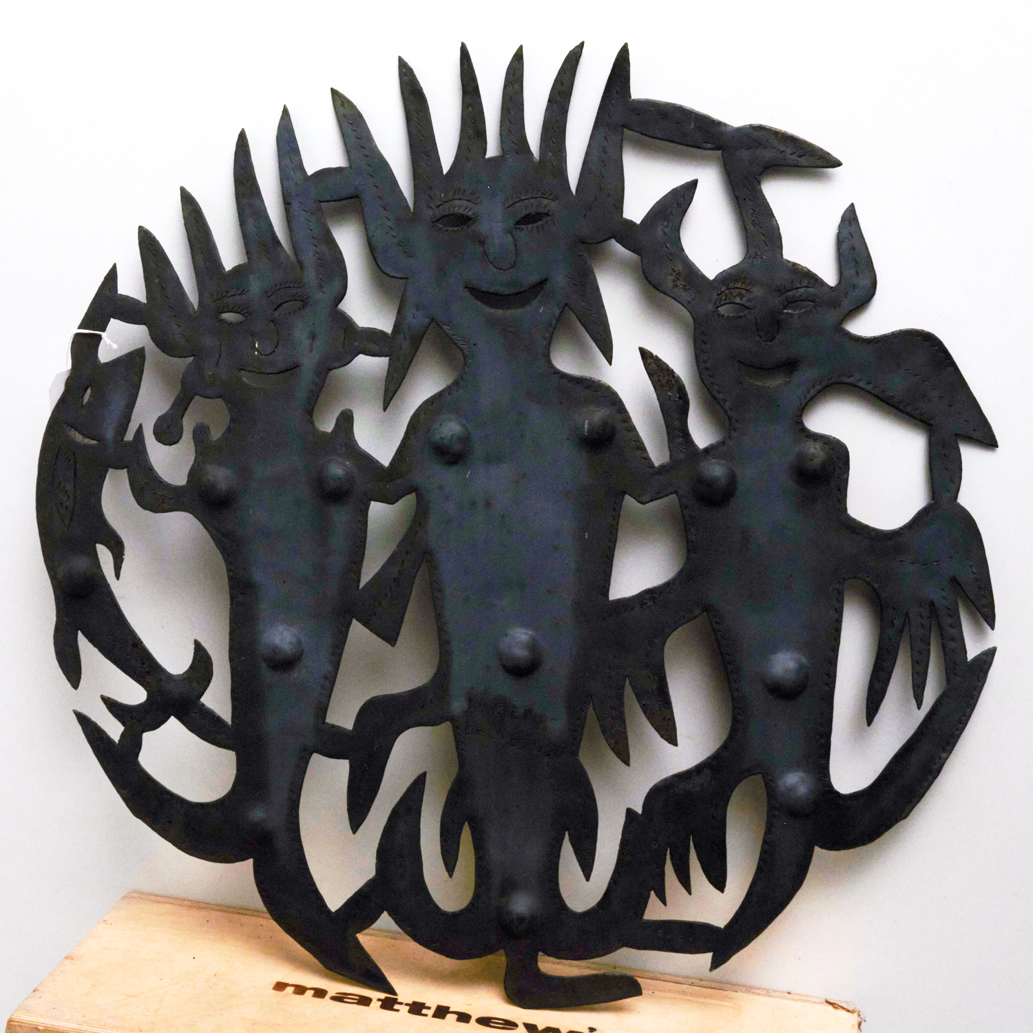 Appraisal: JOSEPH LOUIS JUSTE FOLK ART SCULPTURE Joseph Louis Juste Haitian