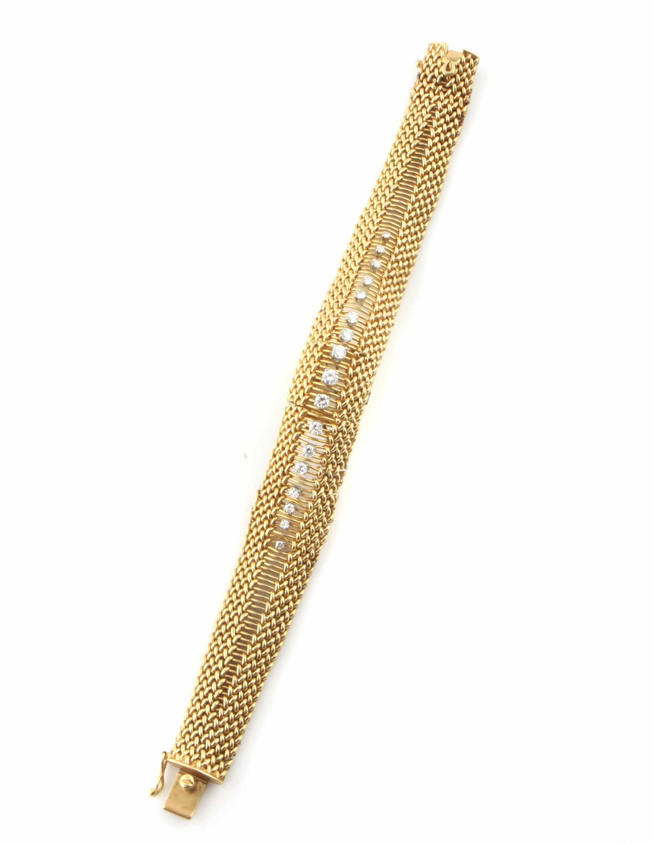 Appraisal: A lady's diamond and K gold bracelet wristwatch covered dial