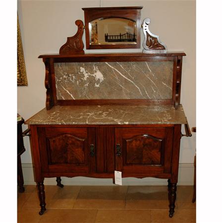 Appraisal: Victorian Marble and Mahogany Washstand Estimate -